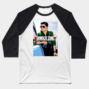 Danger Zone Top Gun Sterling Archer Mashup Baseball T-Shirt